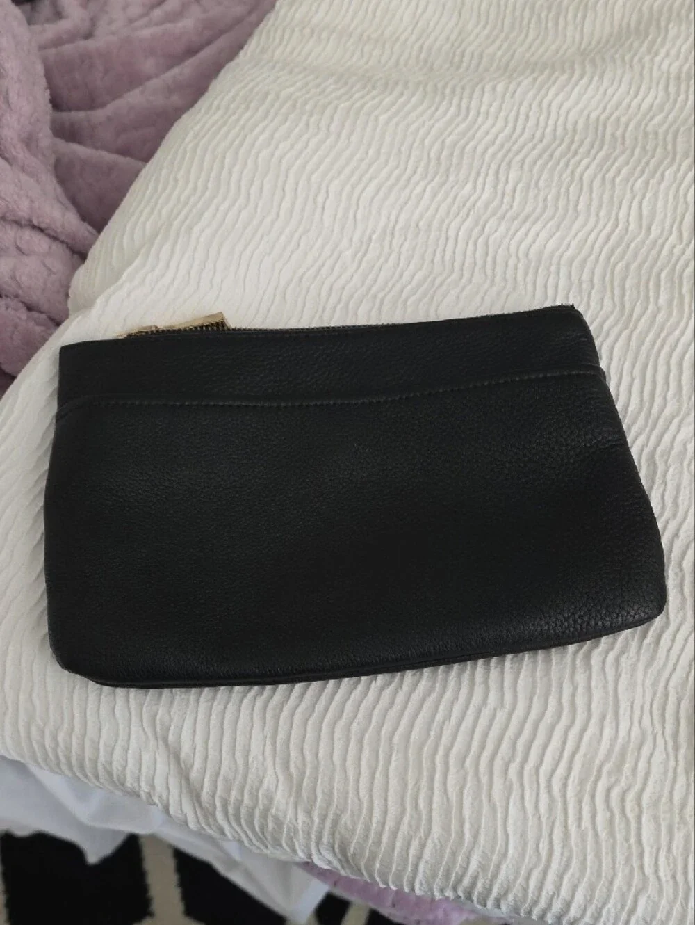 Aimee Kestenberg Black Leather Wristlet Clutch